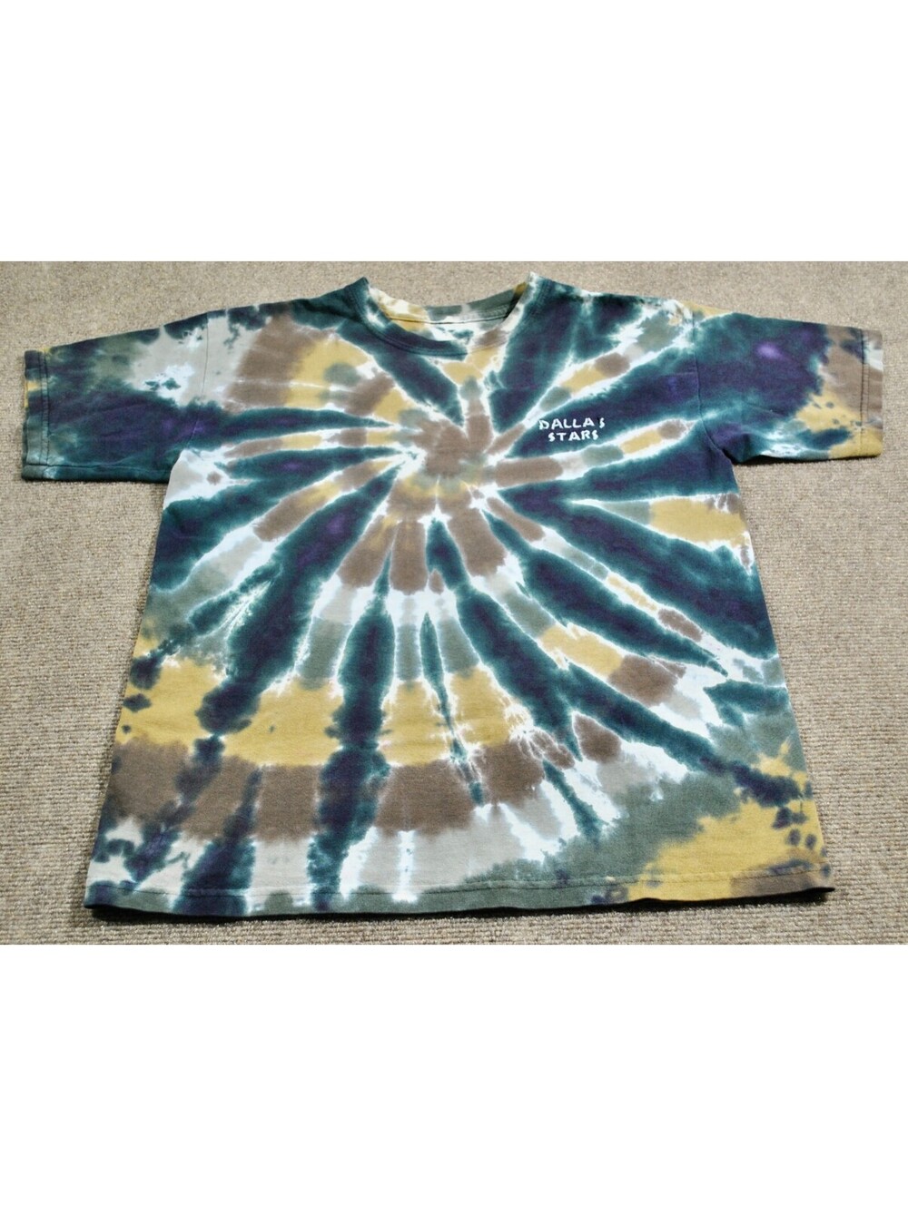 Dallas Stars Vintage NHL Hockey Tye Dye Pattern Texas Shirt Size Small